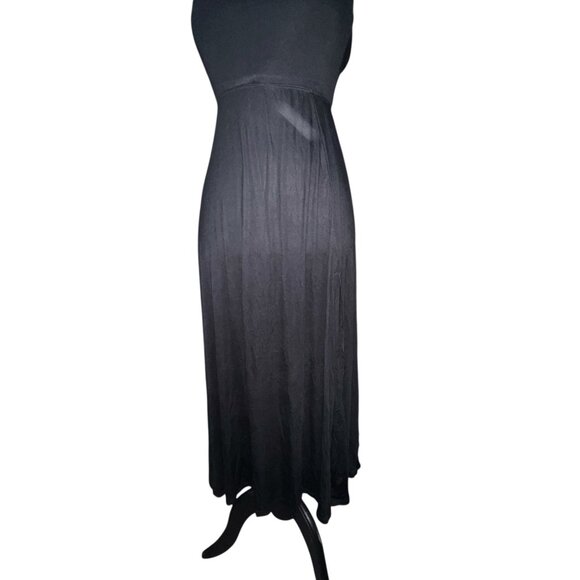 Halara Ribbed Cowl Neck Backless Crisscross Lace Up Split Midi Party Dress Sz Sm - Picture 11 of 14